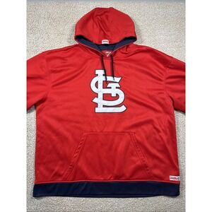 Stitches St. Louis Cardinals Hoodie Mens 2XL XXL Red MLB Athletic Gear
